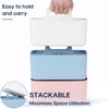 Multiuse Caddy Organizer with Handle - Stackable Plastic Tote Bin