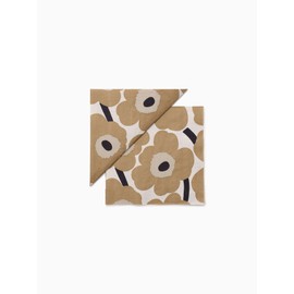 Marimekko Unikko (Unikko) Lunch Napkin, 13.0 x 13.0 inches (33 x 33 cm), Women's 52_1_5273552665 F Off White x Beige