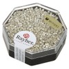 Rayher Rocailles-Delica, 1,6 Mm Ø, Argento, 4G, Metallizzate, Scat., 14760606