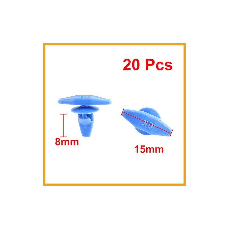 Partuto 20 Pcs Blue Auto Car Door Card Interior Weatherstrip