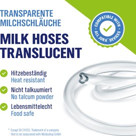 Milk hose set for Jura fully automatic coffee machines - with 3x hoses and 6x adapters