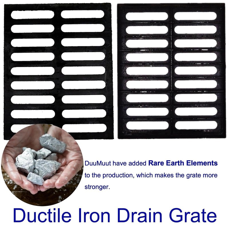DuuMuut Cast Iron Drain Grate 20x16 in, A-Class 3372 lbs