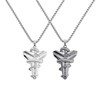Q&D&S 2pcs Men's Punk Necklace Retro Viper Mamba Pendant Necklace