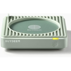 BUYDEEM OA20013 Extra Wide Mug Warmer, One-Touch Beverage Cup Warmer with 2 Temperature Settings and Auto Shut-Off, Perfect for Office Desk Use (Cozy Greenish)