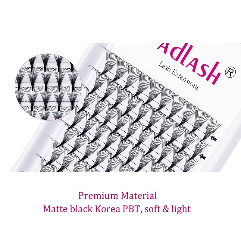 Fan Volume Eyelashes, 12D, 0.07 mm, C Curl, 13 mm