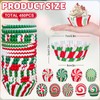 JarThenaAMCS 450Pcs Christmas Candy Cupcake Liners Xmas Candy Peppermint Pattern