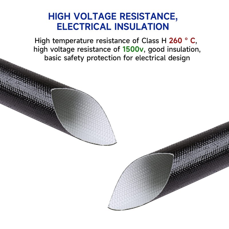 Silicone Fiberglass Sleeve High Temperature Heat Shield Wire Protective Electrical