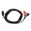 DIN 5Pin Male to 2 RCA Female and 3.5mm Cable
