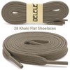 DELELE Solid Flat Shoe Laces: Hollow Thick Khaki Shoelaces for