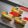 GASHER 3PCS 1/4 Inch Brass Mini Ball Valve, Shut Off