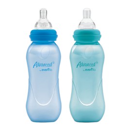 Evenflo, By Anticólicos Cuello Estándar, Niño, Flujo Medio, 1134 Biberón Advanced Light 8 Oz Paquete De 2 Piezas Azul/teal Turquesa Y Rey Baby Boys, Unidad Paquete De 1
