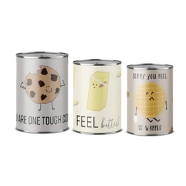 CAN-O-GRAMS Fillable Sickness Gift Canister Set (Get Well Soon) Fill With Goodies To Cheer Someone Up, Family, Friends Or Events - Gift Box Replacement Can For Presents, Money, Gift cards, Candy & Sma