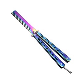 Cosswe Foldable Pocket Comb Spring Hair Styling Accessories for Hairdressing and Training (Colourful)