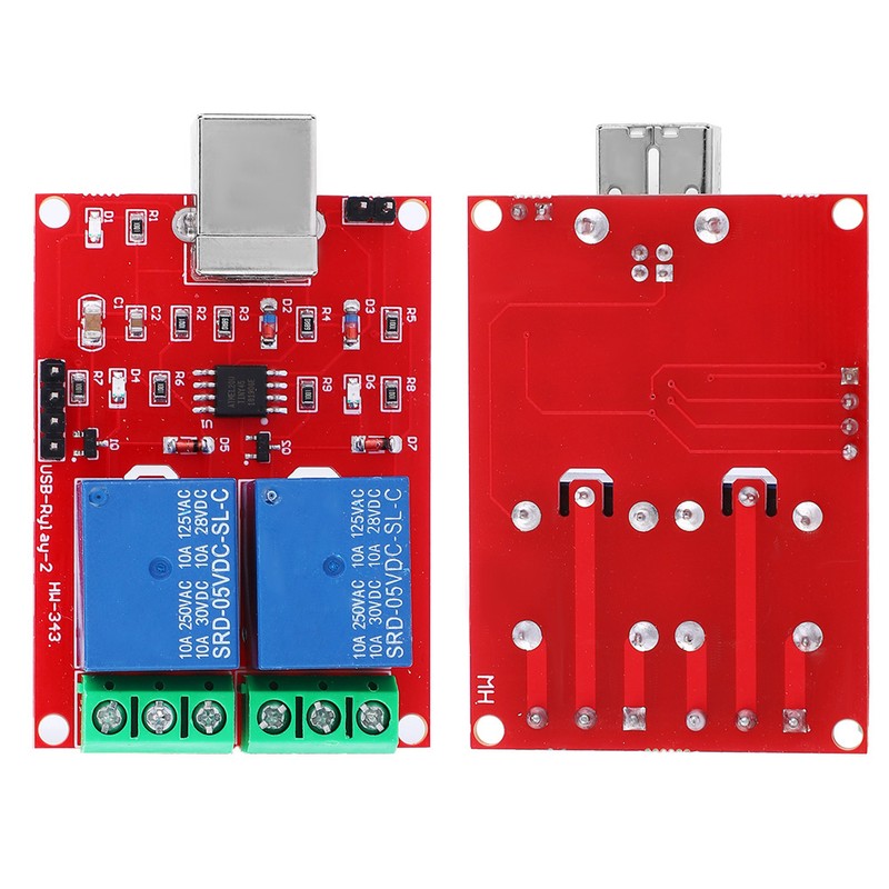 5V USB Control Switch 2 Channel Relay Module Computer PC