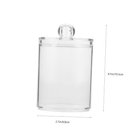 Ciieeo 4pcs Cotton Pad Jars with Lid Versatile Bathroom Organizers for Swabs and Small Items Compact Storage for Vanity and Dresser Use