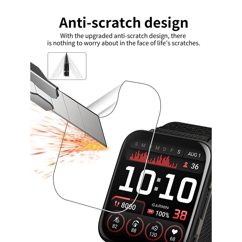 toergy tpu screen protector for Garmin Venu X1 smartwatch with