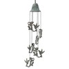 SPI Home Hummingbirds Feeding On Flowers Brass Wind Chime