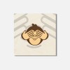 Unbranded Dont Look Wise Monkey Smiley Animal 4'' X 4''
