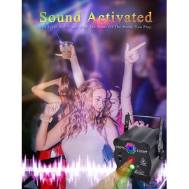 Party Lights DJ Disco Lights, Sound Activated with Remote Control for Dance Party Karaoke Living Room Pub