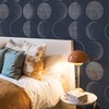 Tempaper Midnight Blue Moons Removable Peel and Stick Wallpaper, 20.5