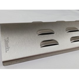 Koch #29 High Quality Flame Distributor Suitable for Enders, Tepro, 375 x 120 mm for Gas Grill, Flame Plate Burner Cover, Stainless Steel V2A Thickness 1.25 mm, 600 g, Solid Quality, Made in Germany