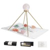 SUJIAMEI Incense Detachable Brass Pyramid Stand with Cotton Grid Cloth｜Crystal