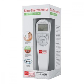 APONORM Fever Thermometer Forehead Contact-Free 4 Pack of 1