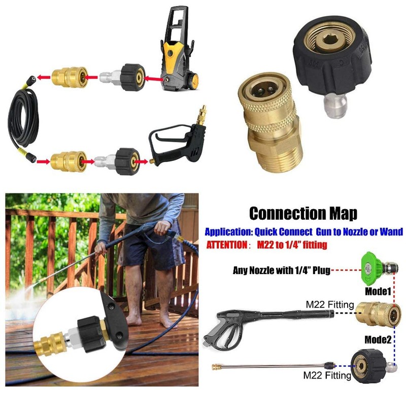 High Pressure Washer Gun Pressure Washer Adapter Set of 2