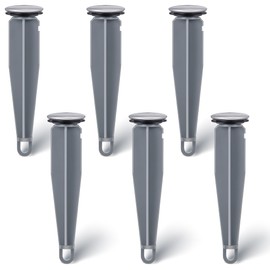 Enhon Pop up Stoppers Compatible with Moen Drain Components, Chrome Bathroom Sink Drain Plunger, 4-7/8 Tall, 1-1/4 Cap Dia, with 1 Mounting Hole and Gasket Seal, Replacement for 88994 (6 Pack)