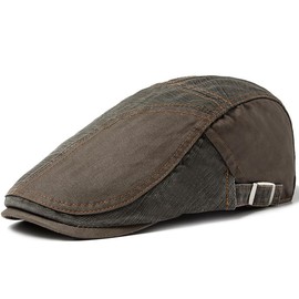 Newsboy Cap for Men Adjustable Ivy Flat Cap Gatsby Cabbie Driving Retro Beret for Mens Womens Army Green