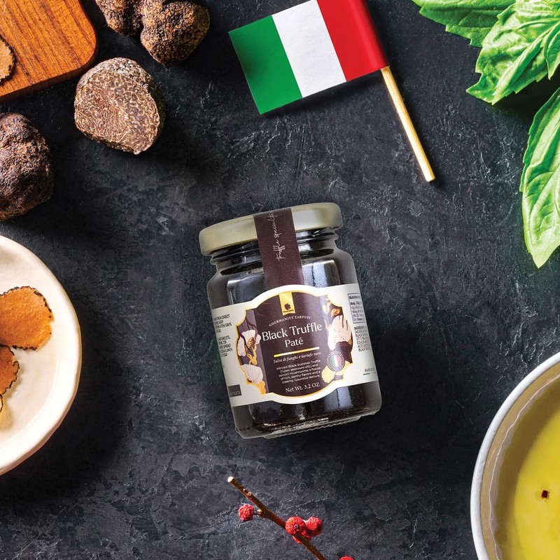 Gourmanity Tartufi Black Truffle Pate, Luxury Italian Truffle Sauce for