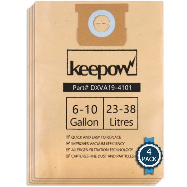 KEEPOW Shop Vac Bags Compatible with Dewalt 6 to 10