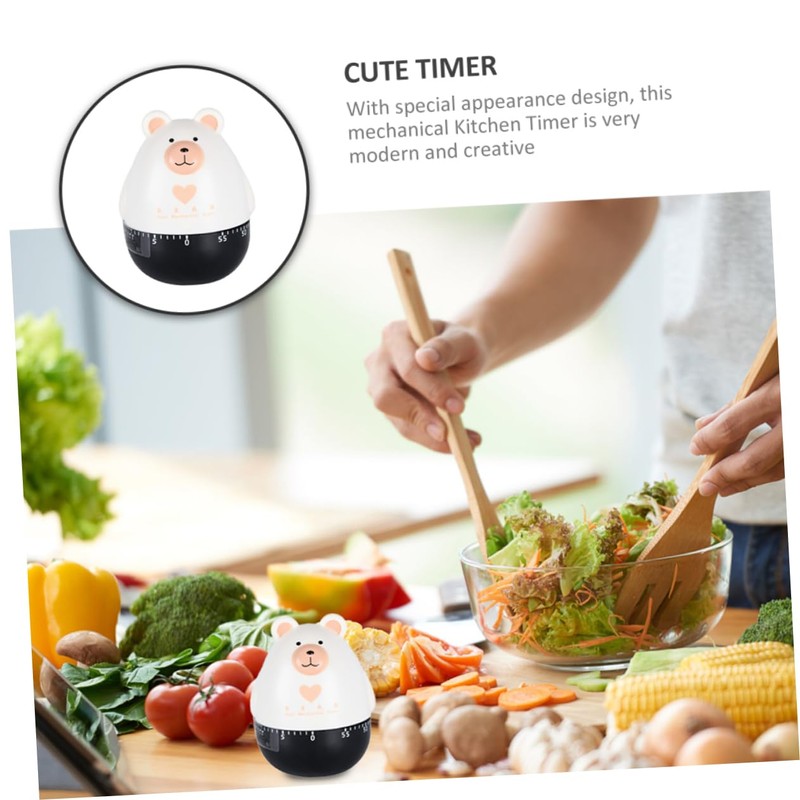 MAGICLULU 3pcs Cute Bear Shape Mechanical Timer for Cooking Easy