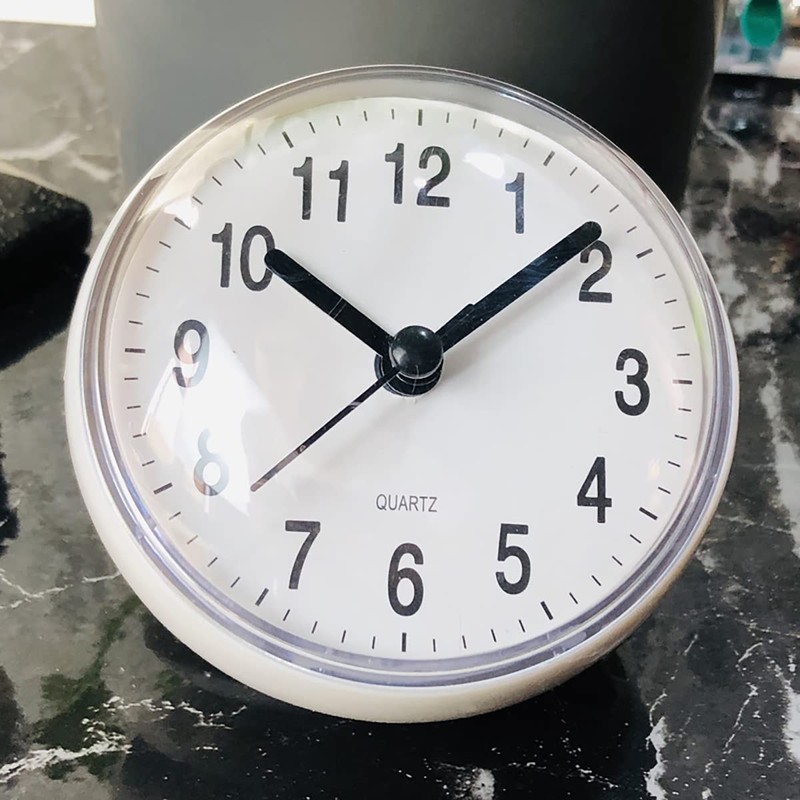Verve Jelly Shower Clock Mini Wall Clock with Suction Cup,