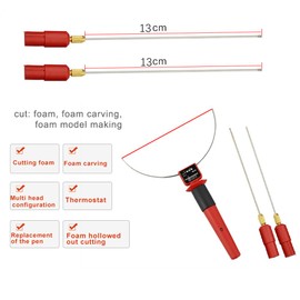 2-in-1 Polystyrene Foam Cutter, HB-30A Hot Wire Styrofoam Cutting Tool with 2 Interchangeable Tips for Foam DIY Crafts
