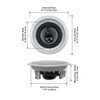Acoustic Audio CS-IC63 in Ceiling 6.5" Home Theater 3 Speaker