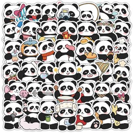 50PCS Panda Decoration Vinyl Decals Waterproof Stickers for Water Bottles Skateboard Luggage Laptop Motorcycle Bicycle car