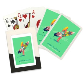 Lantern Press Myrtle Beach, South Carolina, Sweet Relief Collection, Surfer Girl with Surfboard (52 Playing Cards, Poker Size Card Deck with Jokers)