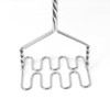 com-four® Chrome-plated Metal Potato Masher - Puree Masher for Kitchen