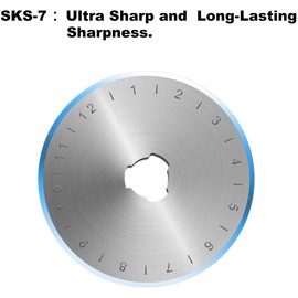 Kingsource SKS-7 Titanium Coated 10 Packs 60mm Pack Rotary Cutter Blades Replacement for Fits Olfa, Fiskar, Martelli, Truecut Cutter Patchwork Tool, Perfect for Cuts Fabric, Sewing, Leather and Paper