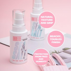 immetee Sea Salt Hair Spray, Texturizing and Volumizing Spray, Texture&hairstyle,Beach Waves with Comb. 120ml