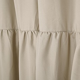 DOSLY IDÉES Ruffled Farmhouse Shower Curtain,Camel Fabric,Country and Chic Style,72x72 in