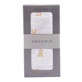 Newcastle Classics NC-SC443 Swaddle Cotton Muslin Swaddle, Soft Blanket, Baby Shower, 47.2 x 47.2 inches (120 x 120 cm), 0 Months and Up