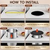 STOBAZA Drop in Trash Chute Round Stainless Steel Countertop Waste