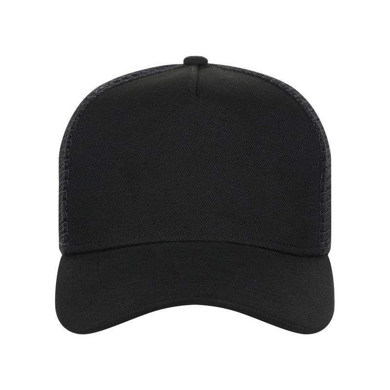 Lids Blank Pivot A-Frame Trucker Adjustable Snapback Hat, Black