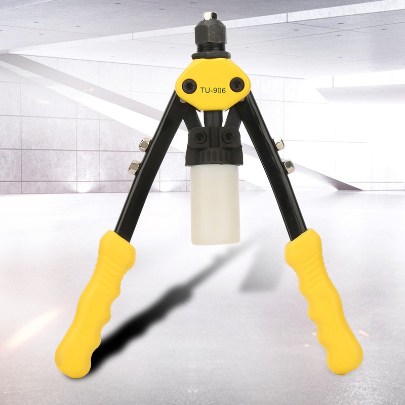 Rivet Nut Gun Double Handles Manual Hand Riveter Nail Riveting