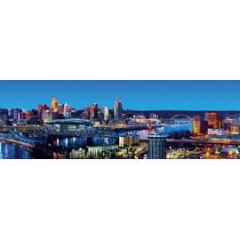 Masterpieces 1000 Piece Jigsaw Puzzle for Adults, Family, Or Kids - Cincinnati Panoramic - 13"x39"