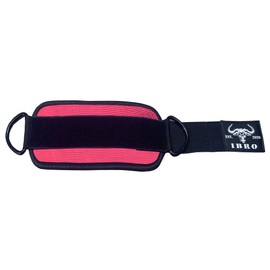 IBRO Ankle Strap for Cable Machines & Resistance Bands, Premium Padding Secure Fit, One Size Fits All, Kickbacks, Glute Workouts, Hip Abductors - Ankle Straps for Lower Body Exercise Single Pink