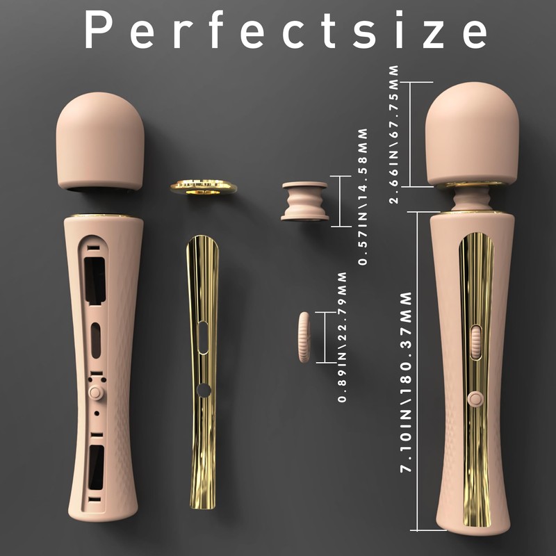 Handheld Massager - Rechargeable Vibration Massage, Flexible Round Head Massage