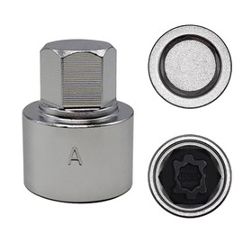JEUCLEL 536 Wheel Locking Nut Key Compatible with VW VAG Volkswagen, (Socket OD 28mm - ID 25mm), Wheel Lock Nut Socket Adapter, Wheel Anti-Theft Lug Nut Removal Tool, Anti-Theft Screw Remover